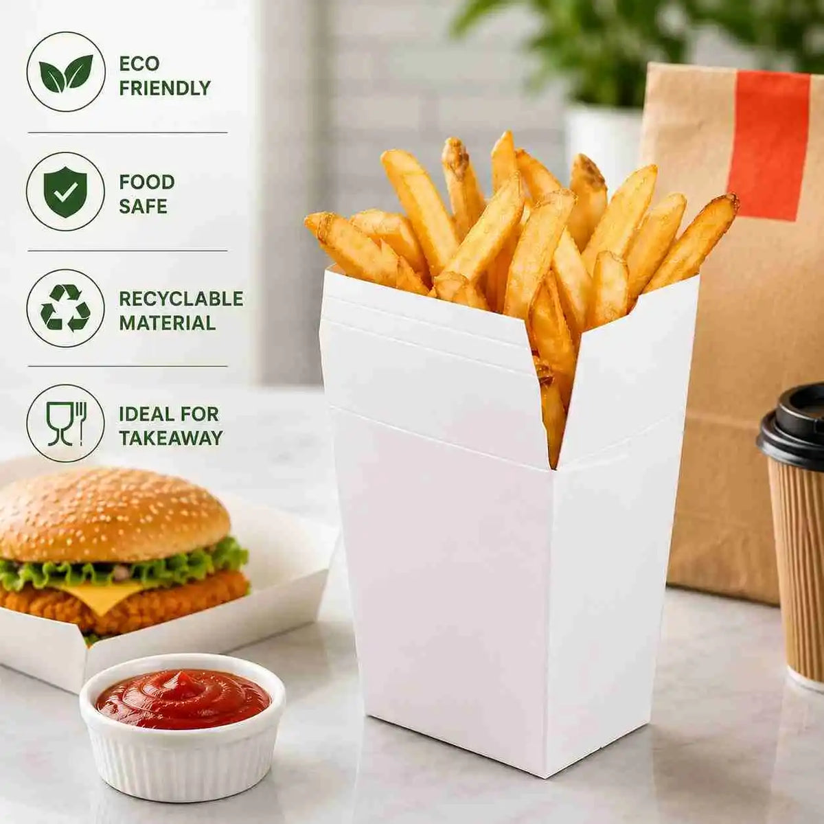 Disposable French Fry Container