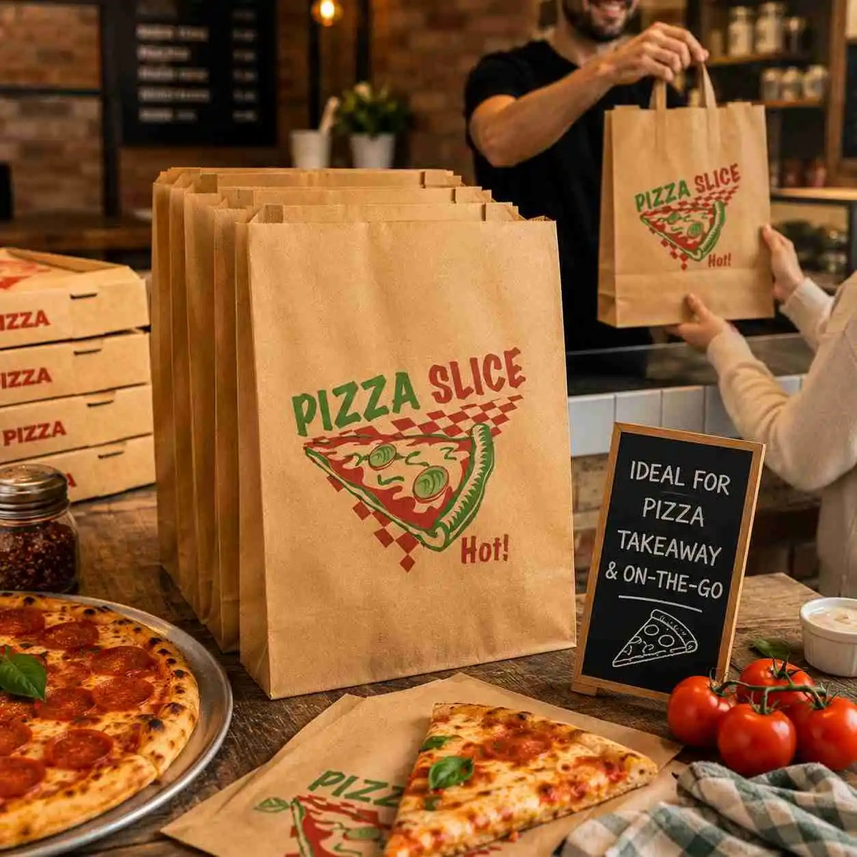 Pizza Slice Takeout Bag