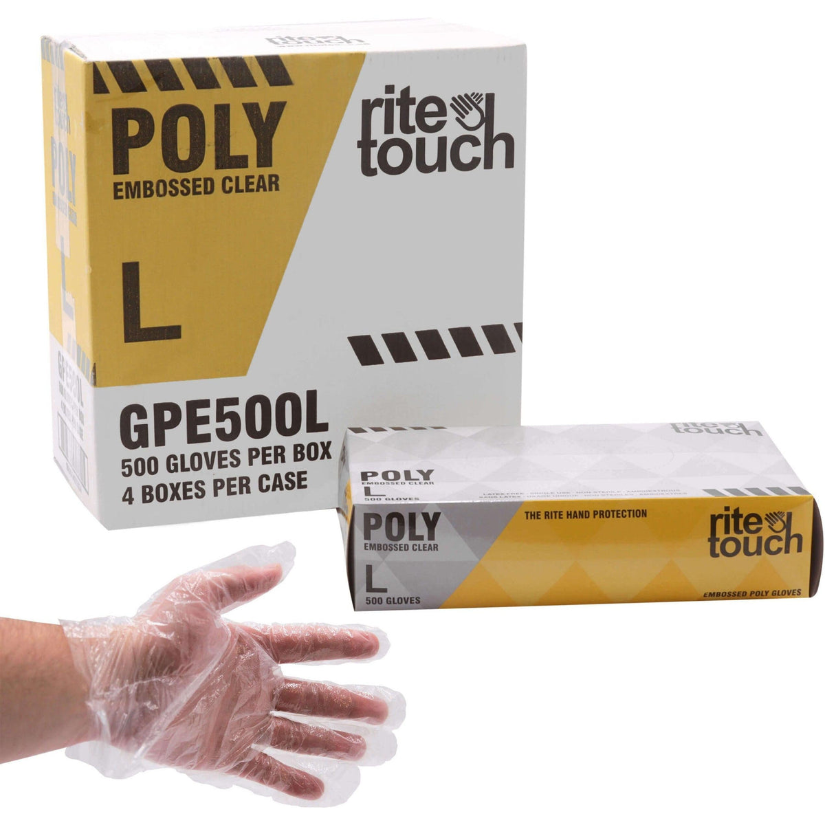 Disposable Poly Gloves Rite Touch Large