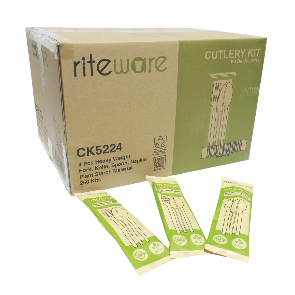 Cutlery Kit 4pc 6.5"HW PSM White-F,K,T,N