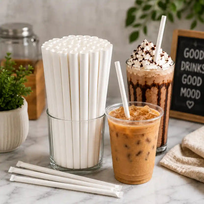 White Boba Straw