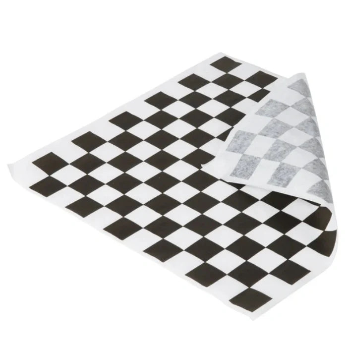 12x12 Black Checker Wrap Paper