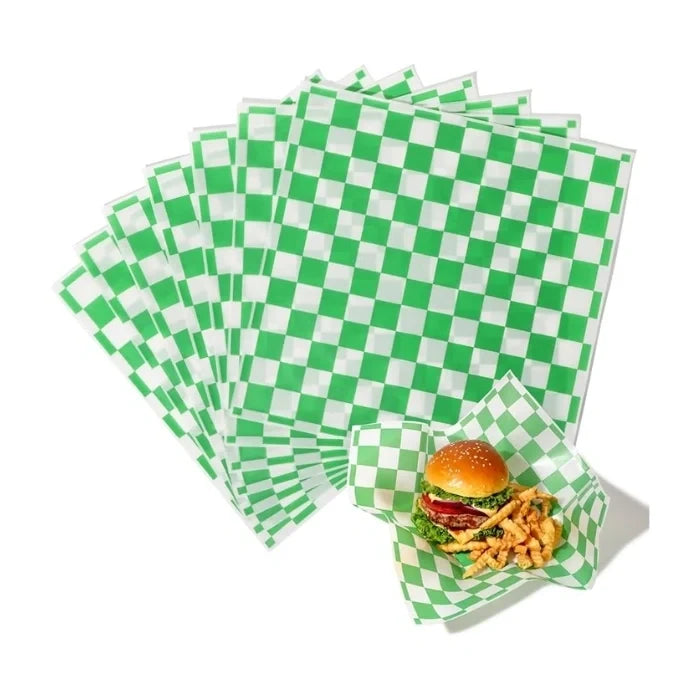 12x12 Green Checker Wrap Paper