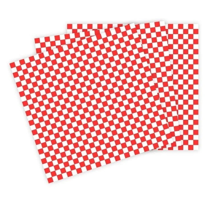 12x12 Red Checker Wrap Paper