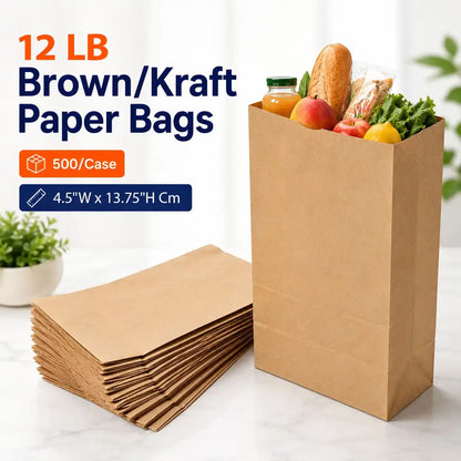 12 lb Brown Kraft Paper Bag