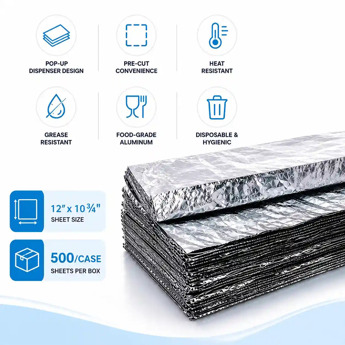 12x10-3/4 foil pop-up wrap sheets