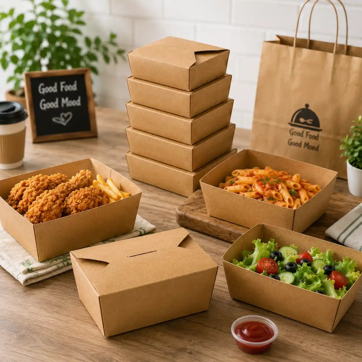 Kraft Paper Takeout Box