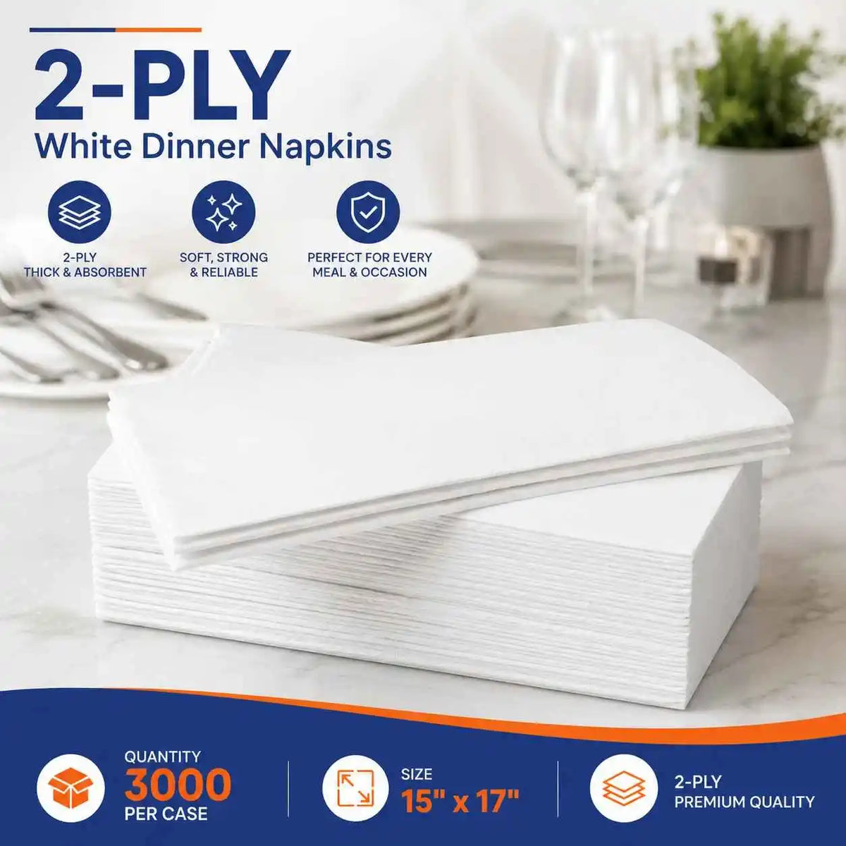 2 Ply Premium Diner Napkins
