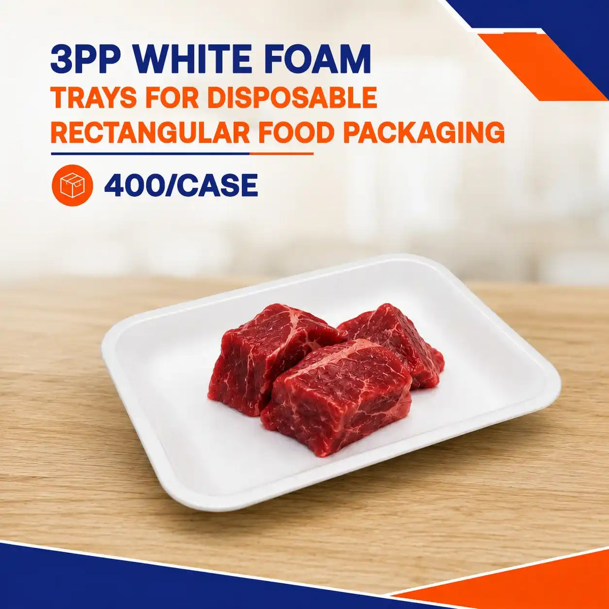 3PP White Foam Tray
