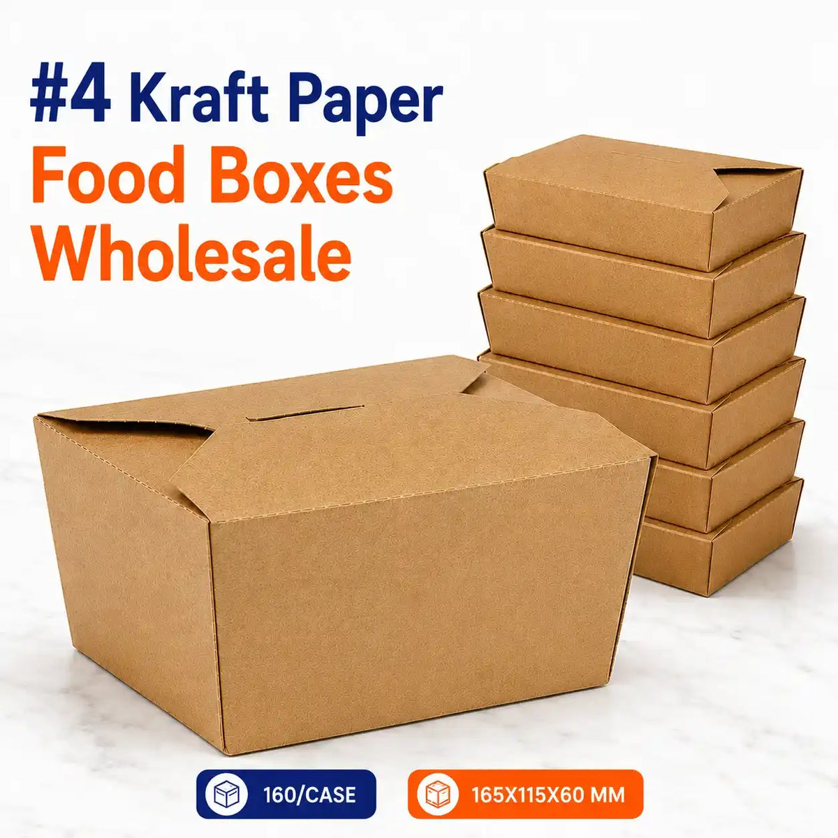#4 Kraft Paper Food Box