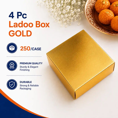 4 Pc Gold Ladoo Box
