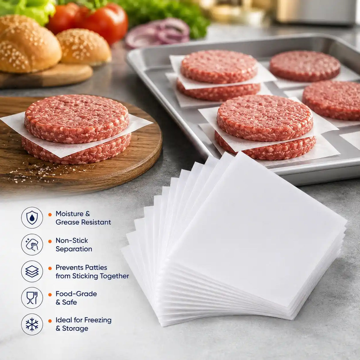 Burger Patty Paper