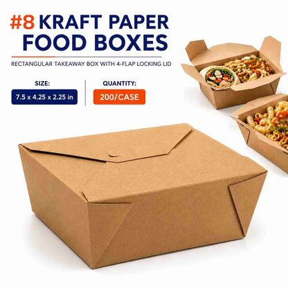 #8 Kraft Paper Food Box