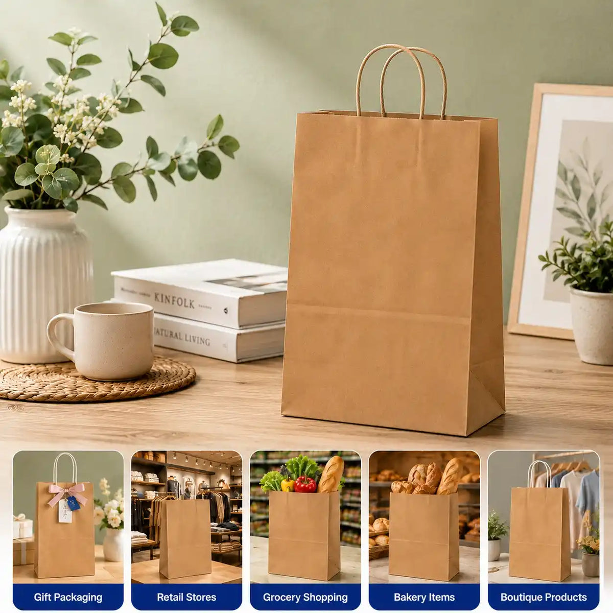 Kraft Handle Bag