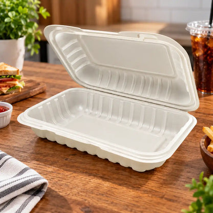 Deep clamshell takeaway box for restaurant use
