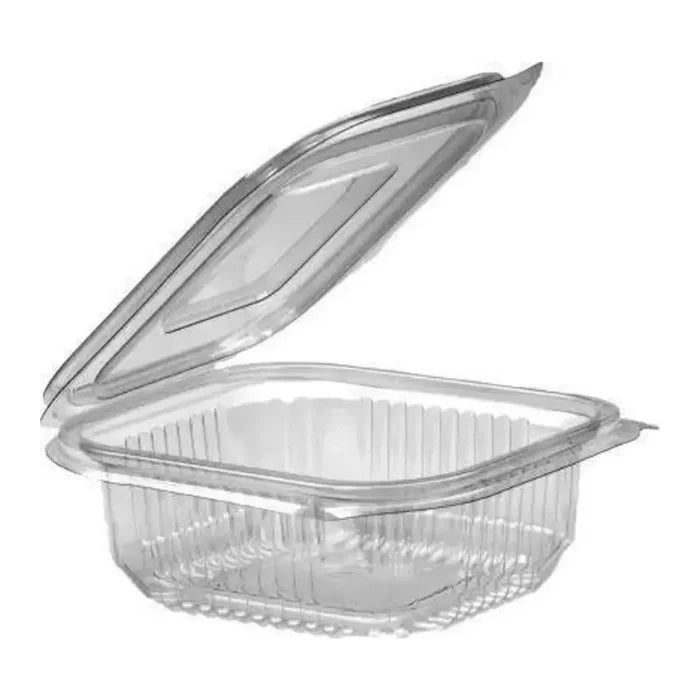 transparent rectangular plastic container for food
