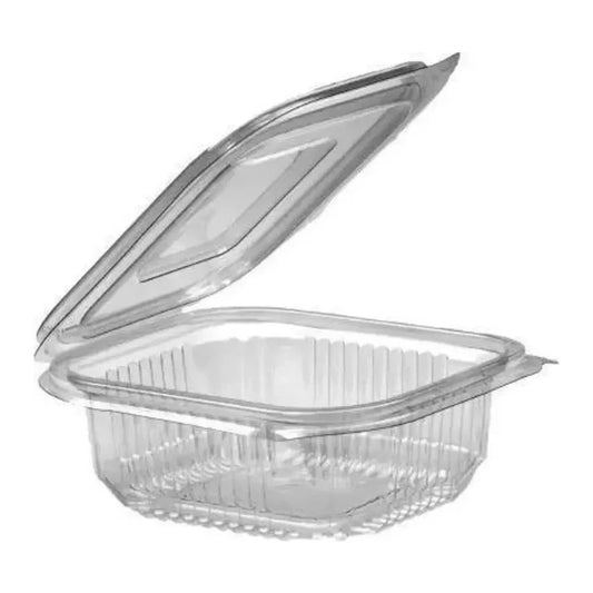 transparent rectangular plastic container for food