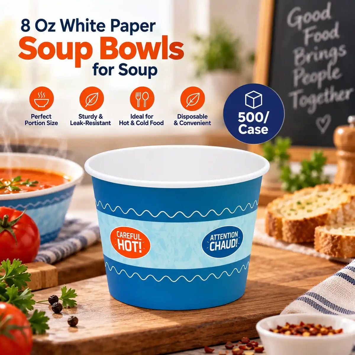 Disposable White Soup Bowl