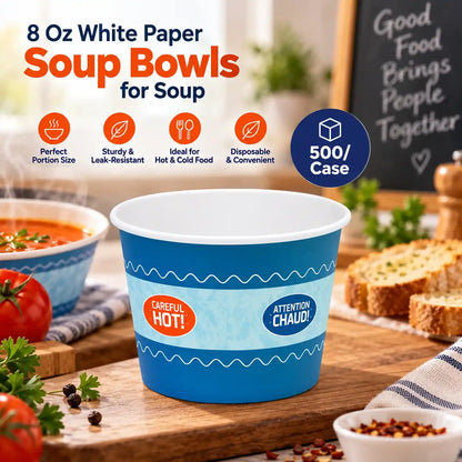 Disposable White Soup Bowl