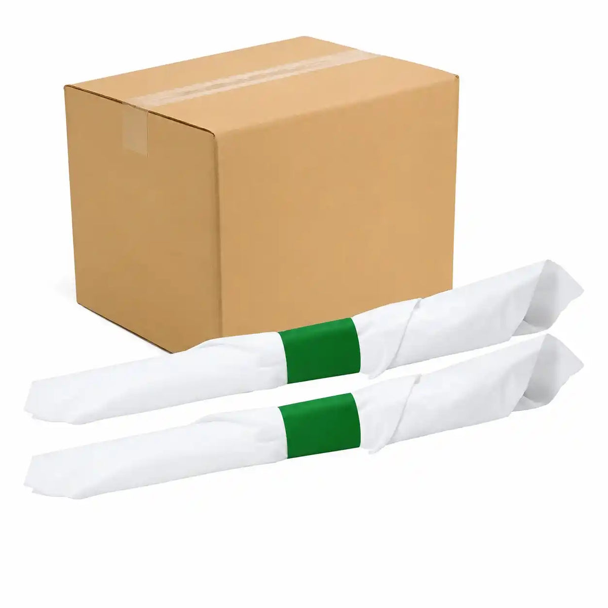 White paper napkin bands