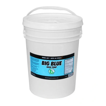 Big Blue High Temp Rinse Aid (20L/Pail), Commercial Dishwasher Rinse Agent for Spot Free Shine & Fast Drying
