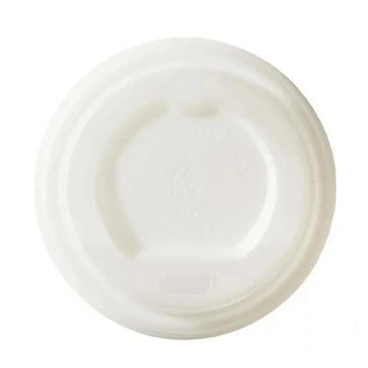 4 Oz Coffee Cup Flat Lids White Disposable Plastic Hot Cup Lids for Leak-Proof Use in Cafés & Restaurants (1000/Case)