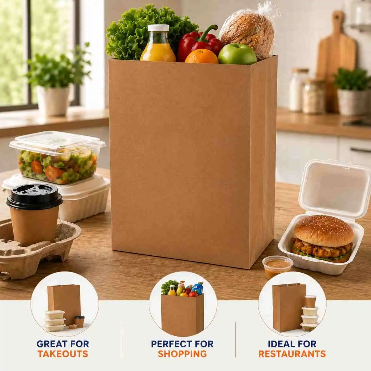 Brown Paper Grocery Bag