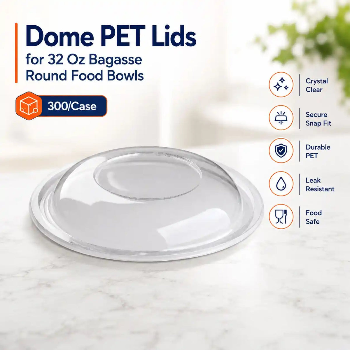 Dome PET Bowl Lid