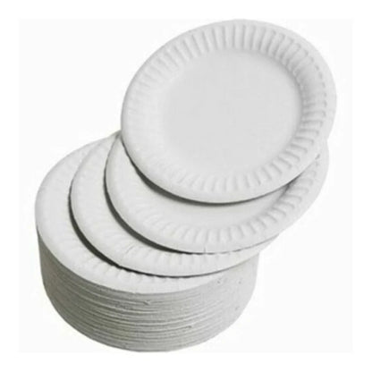 white round serving plate