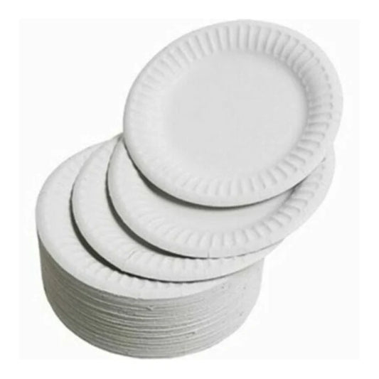 white round serving plate