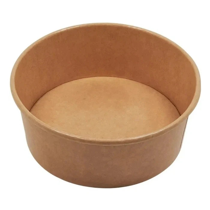 Brown kraft paper round bowl