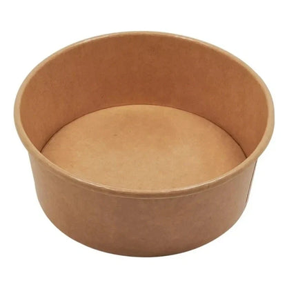 Brown kraft paper round bowl