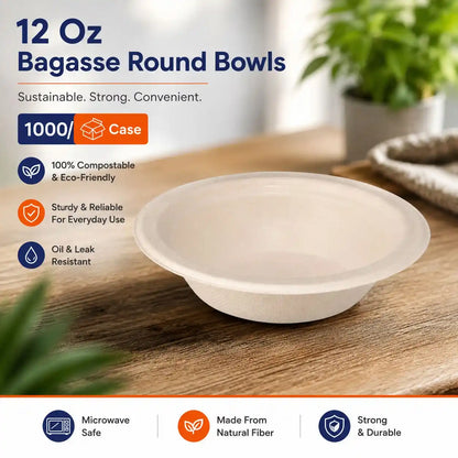 12 oz Bagasse Bowl