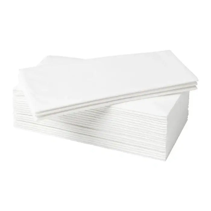 White 2 ply dinner napkins