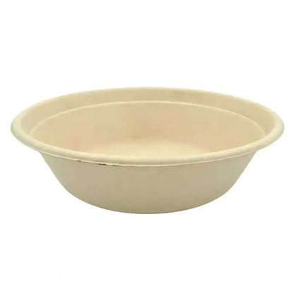 light beige bagasse round bowl