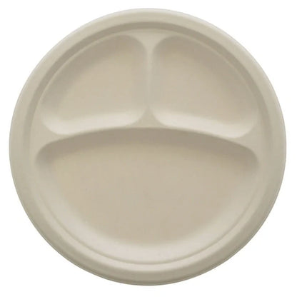 bagasse plate 3 compartments for meals
