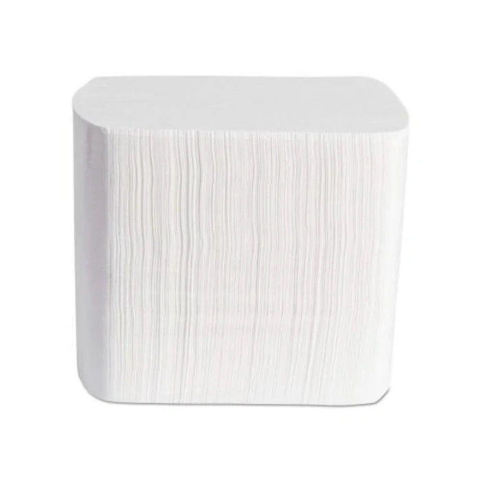 Interfold white napkins with half fold