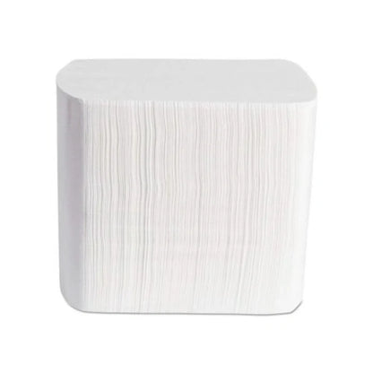 Interfold white napkins with half fold
