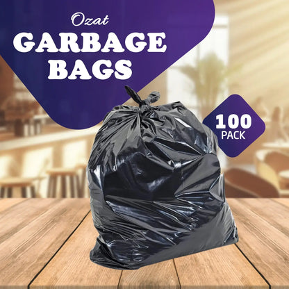 42" x 48" Black Garbage Bags X-Strong Heavy Duty Trash Bags for Large Bins, Commercial Waste & Industrial Use Leak Proof (100/Case)
