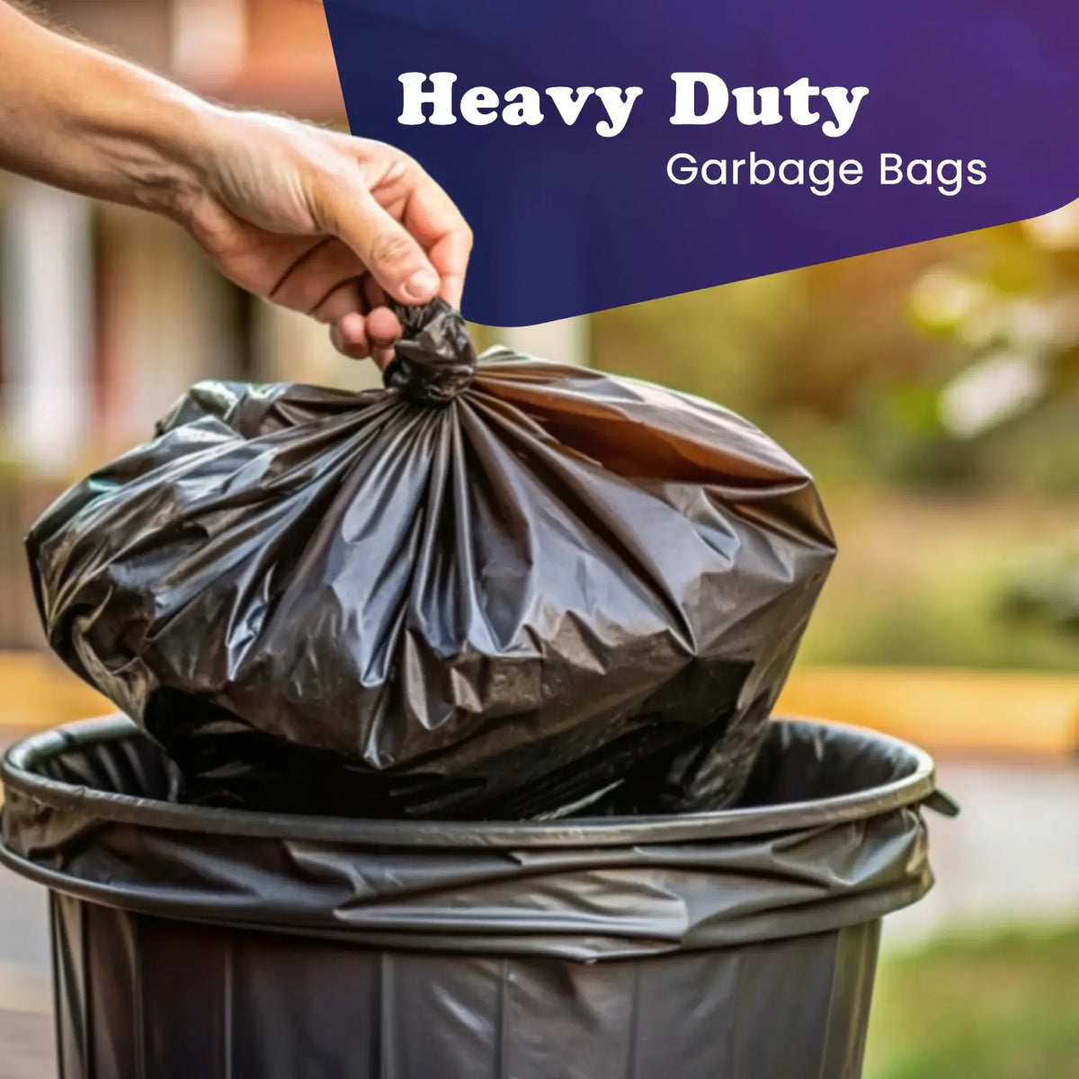 42" x 48" Black Garbage Bags X-Strong Heavy Duty Trash Bags for Large Bins, Commercial Waste & Industrial Use Leak Proof (100/Case)