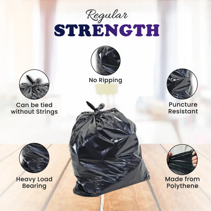 42" x 48" Black Garbage Bags X-Strong Heavy Duty Trash Bags for Large Bins, Commercial Waste & Industrial Use Leak Proof (100/Case)