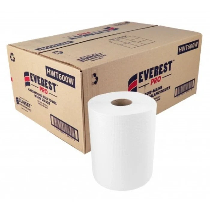 White paper hand towel roll