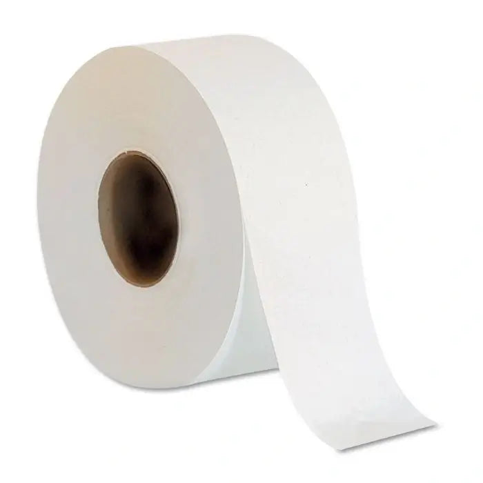 White jumbo bathroom tissue roll