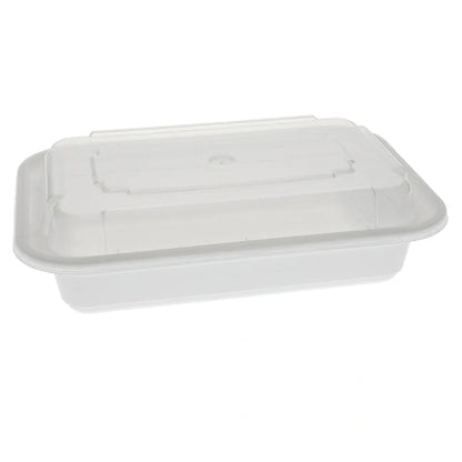 white rectangular plastic single container