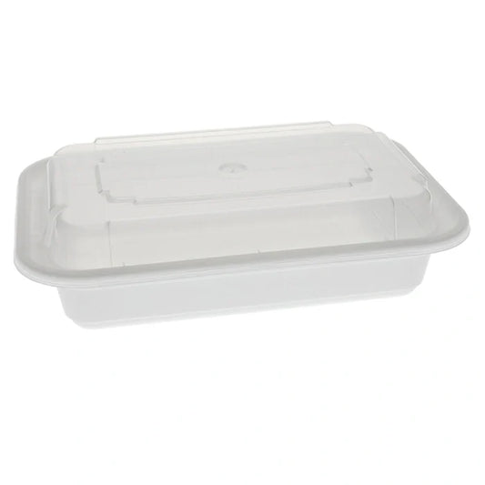 white rectangular plastic single container
