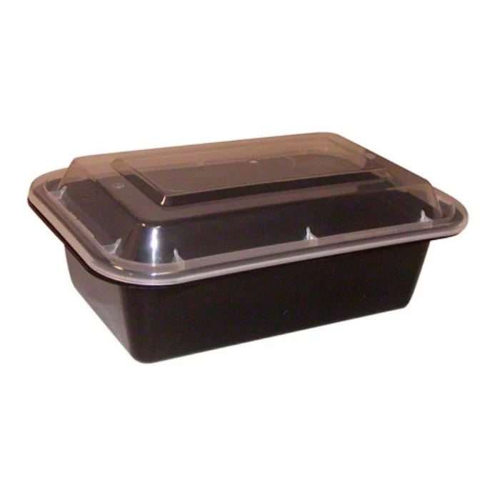 Black Rectangular Plastic Food Box