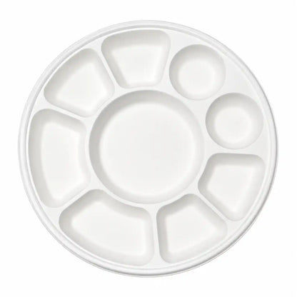 plastic sectioned round thali plate