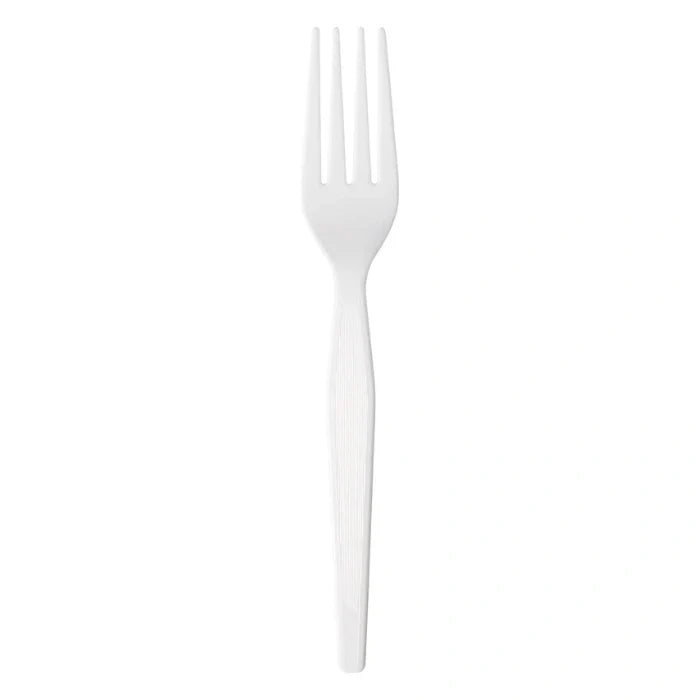 Heavy Duty White Plastic Fork