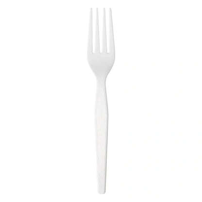 Heavy Duty White Plastic Fork