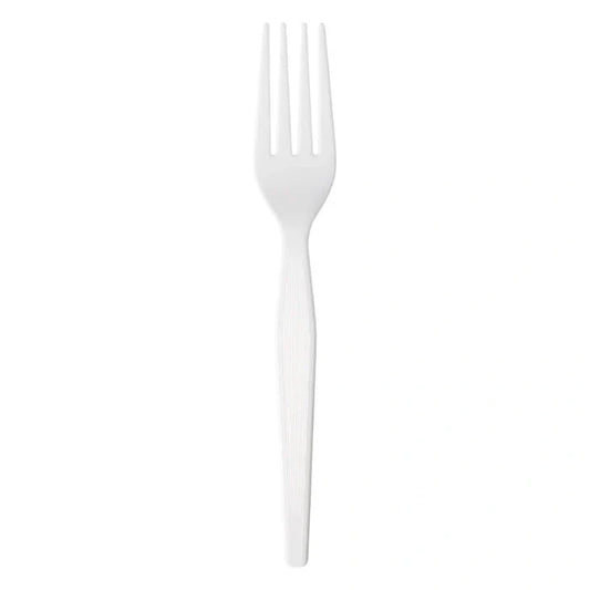 Heavy Duty White Plastic Fork